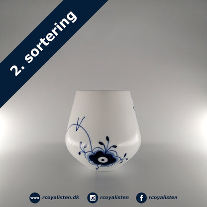 Royal Copenhagen Blå Mega Riflet Vase (15 cm / 150 cl) - RCoyalisten.dk