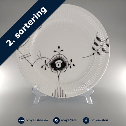 Royal Copenhagen Sort Mega Riflet Tallerken #6 (27 cm) - RCoyalisten.dk